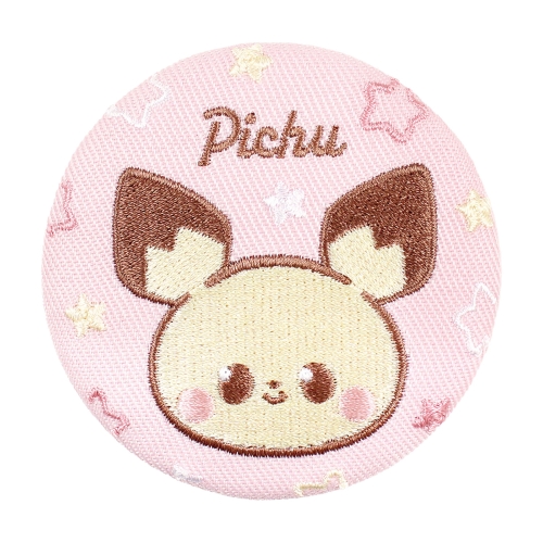 ポケピース　刺繍缶バッジ　ピチュー