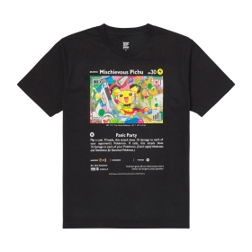いたずら好きのピチュー キッズTシャツ (Black)100／110／120