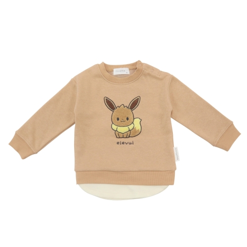 モンポケ さがら刺繍トレーナー イーブイ 90cm／100cm／110cm