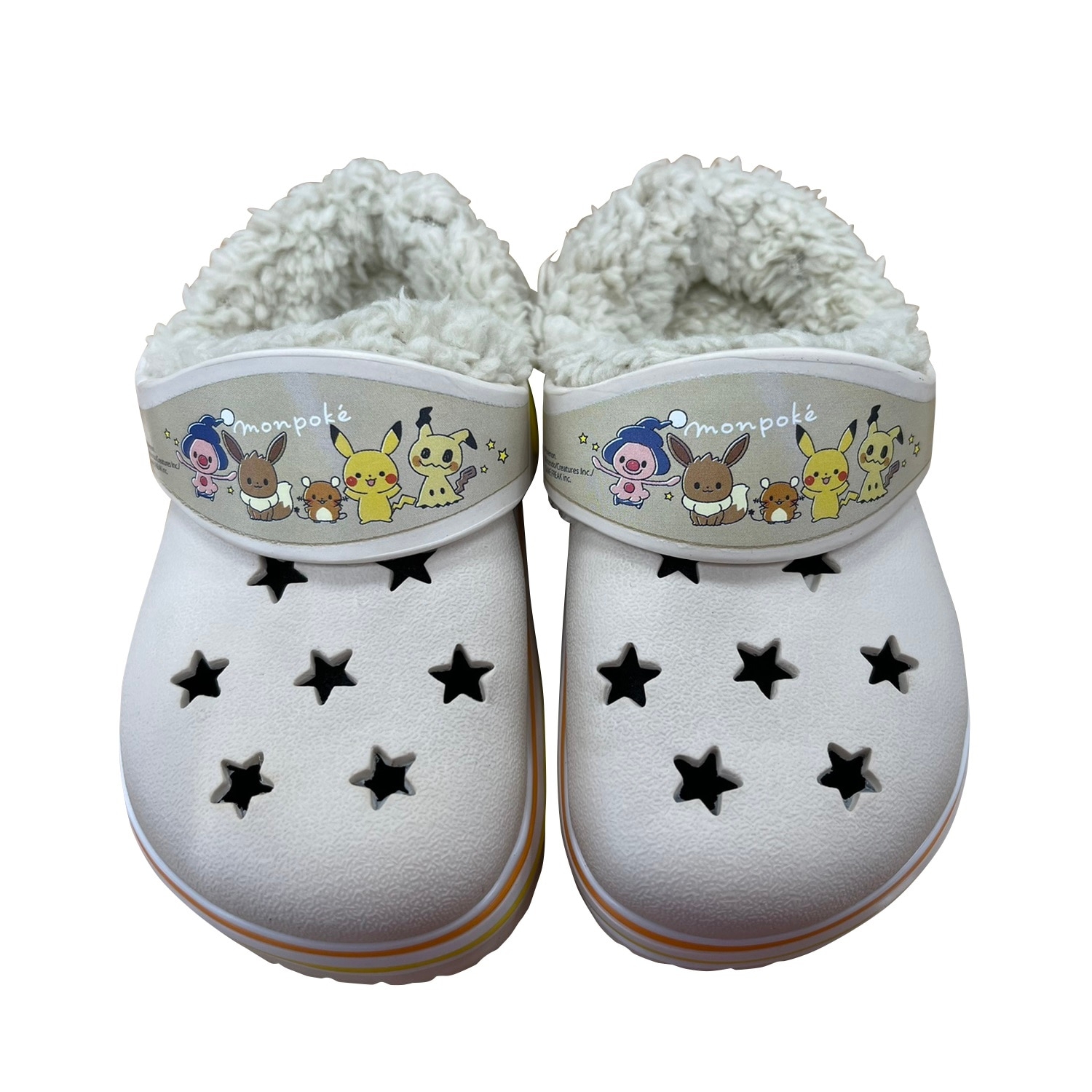 モンポケ　ボアEVAサンダル　ベージュ　13cm／14cm／15cm／16cm