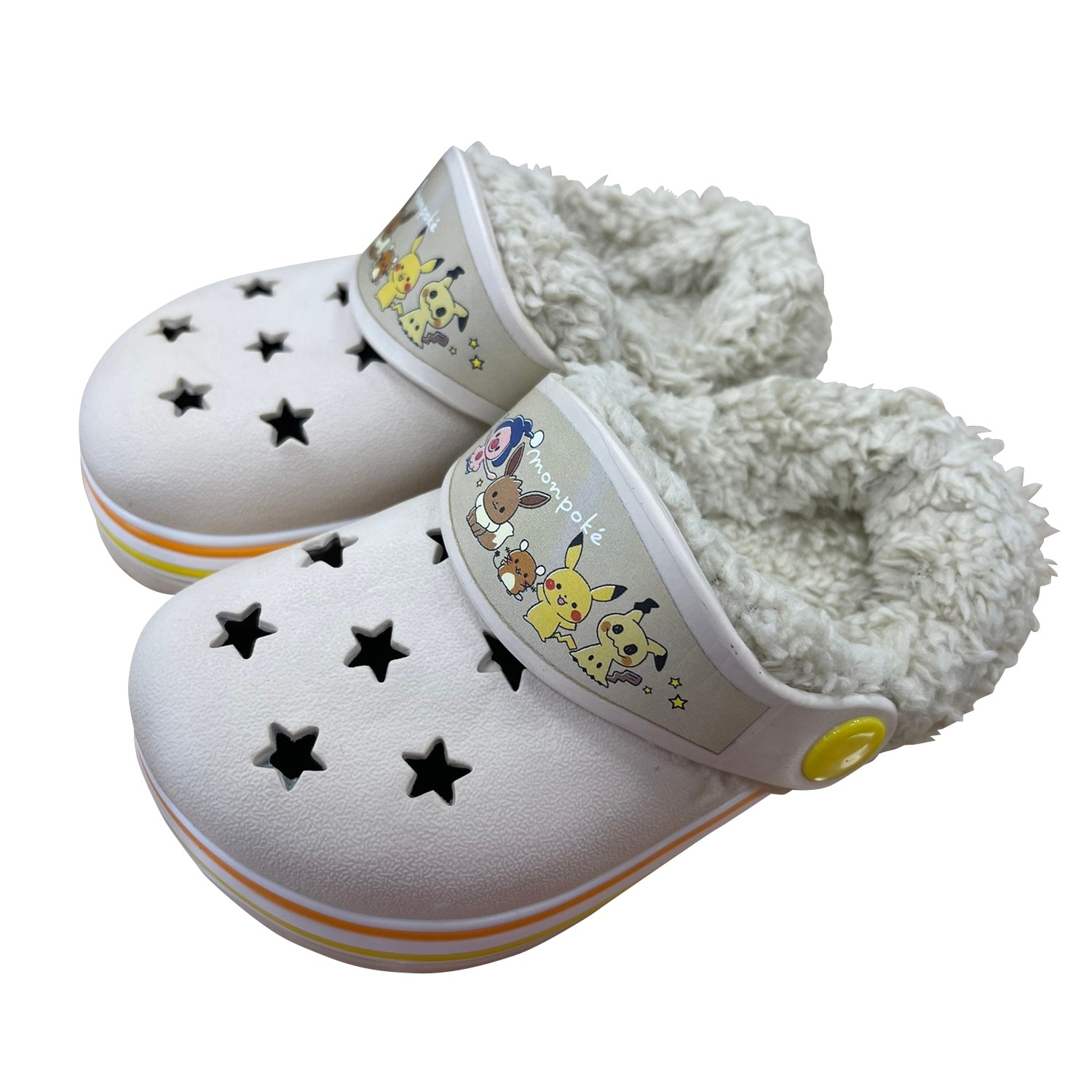 モンポケ　ボアEVAサンダル　ベージュ　13cm／14cm／15cm／16cm