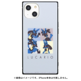 iPhone14/13対応スクエアガラスケース ルカリオ