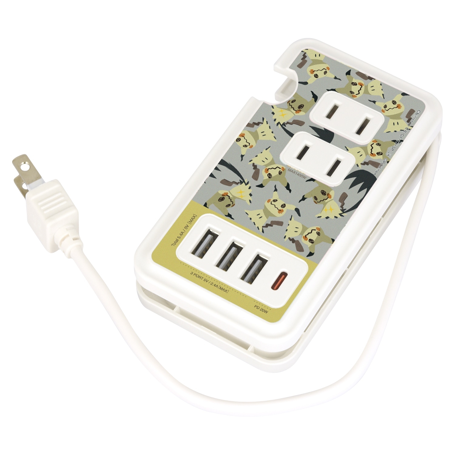 USB/USB Type-C付きACタップ ミミッキュ ｜【公式】ポケモンセンター