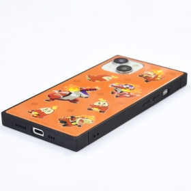 iPhone15/14/13対応スクエアガラスケース　レッド