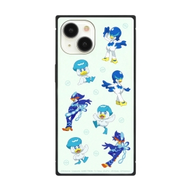 iPhone15/14/13対応スクエアガラスケース ブルー