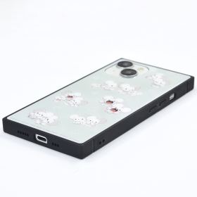 iPhone15/14/13対応スクエアガラスケース グレー