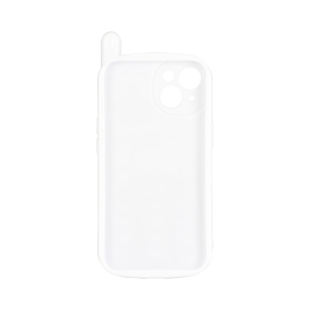ポケピース iPhone15/14対応レトロガラケー風ケース ホワイト
