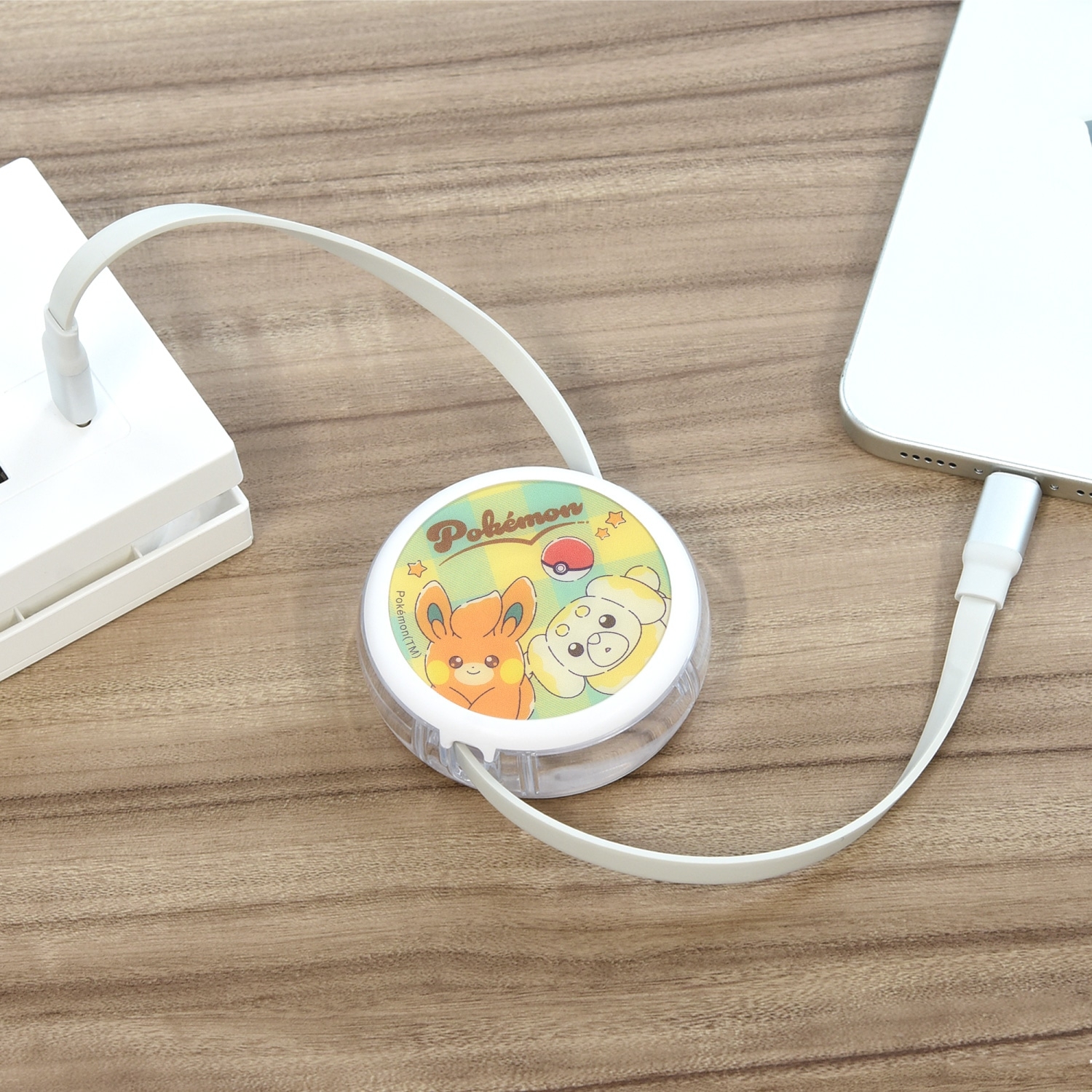 PD60W対応 USB2.0 リール式Type-Cケーブル　パモ＆パピモッチ