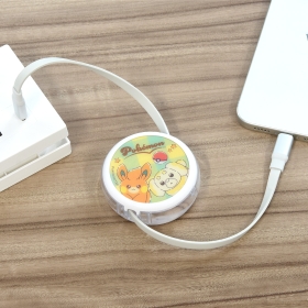 PD60W対応 USB2.0 リール式Type-Cケーブル パモ&パピモッチ
