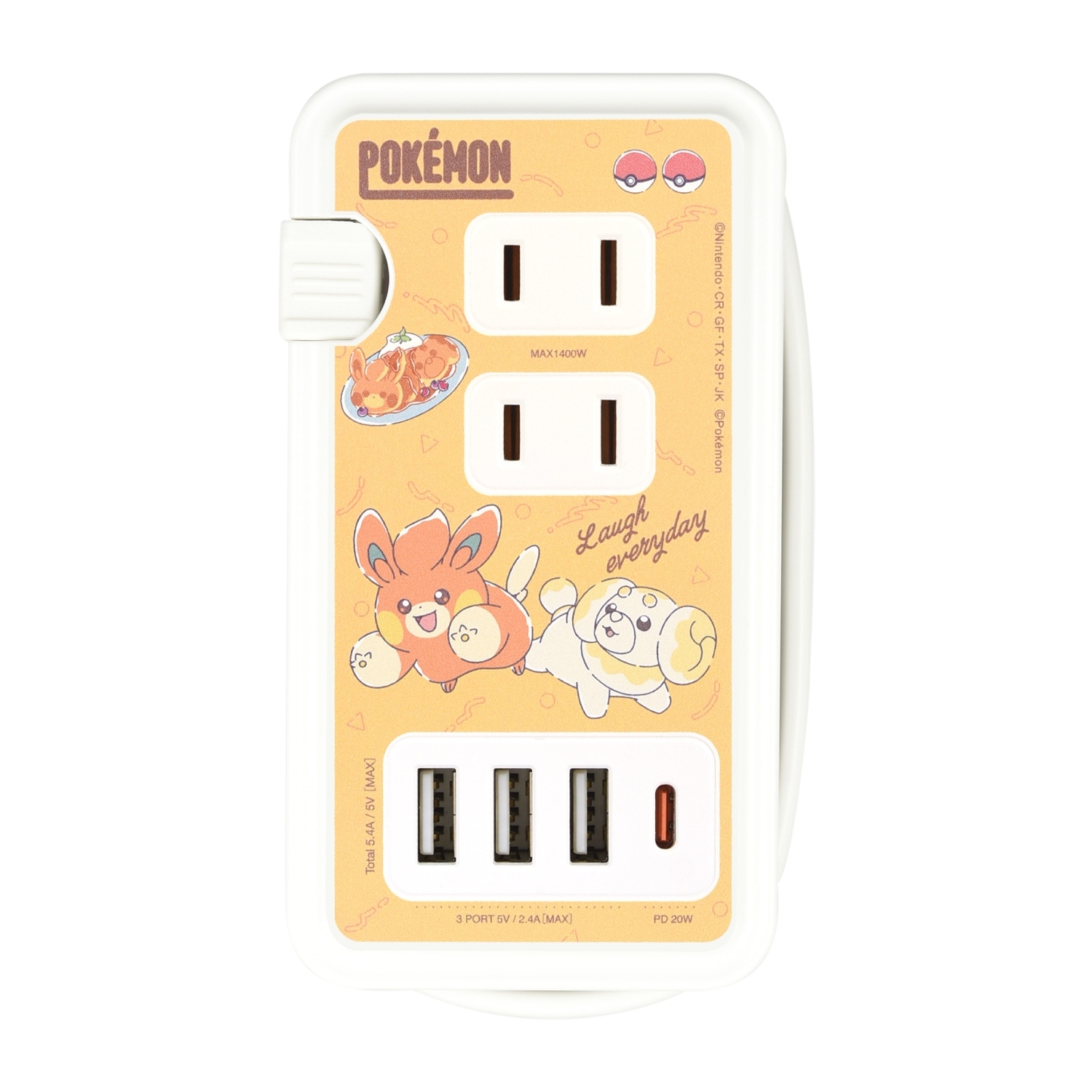 USB/USB Type-C付きACタップ パモ＆パピモッチ 916B ｜【公式