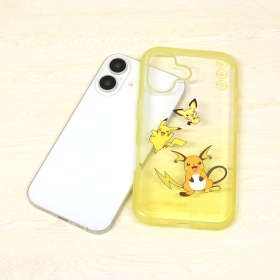 IIIIfit Clear iPhone16対応ケース ピチュー&ピカチュウ&ライチュウ