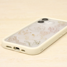 iPhone16対応プランプフレームケース　アイボリー