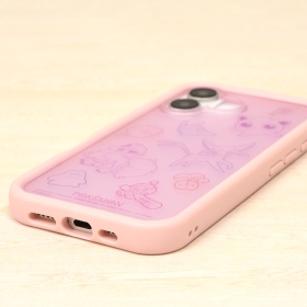 iPhone16対応プランプフレームケース ピンク