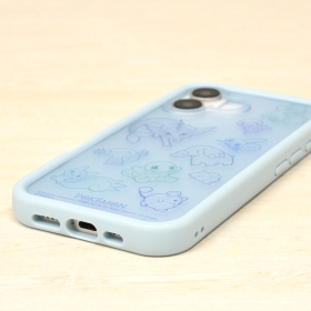iPhone16対応プランプフレームケース ライトブルー