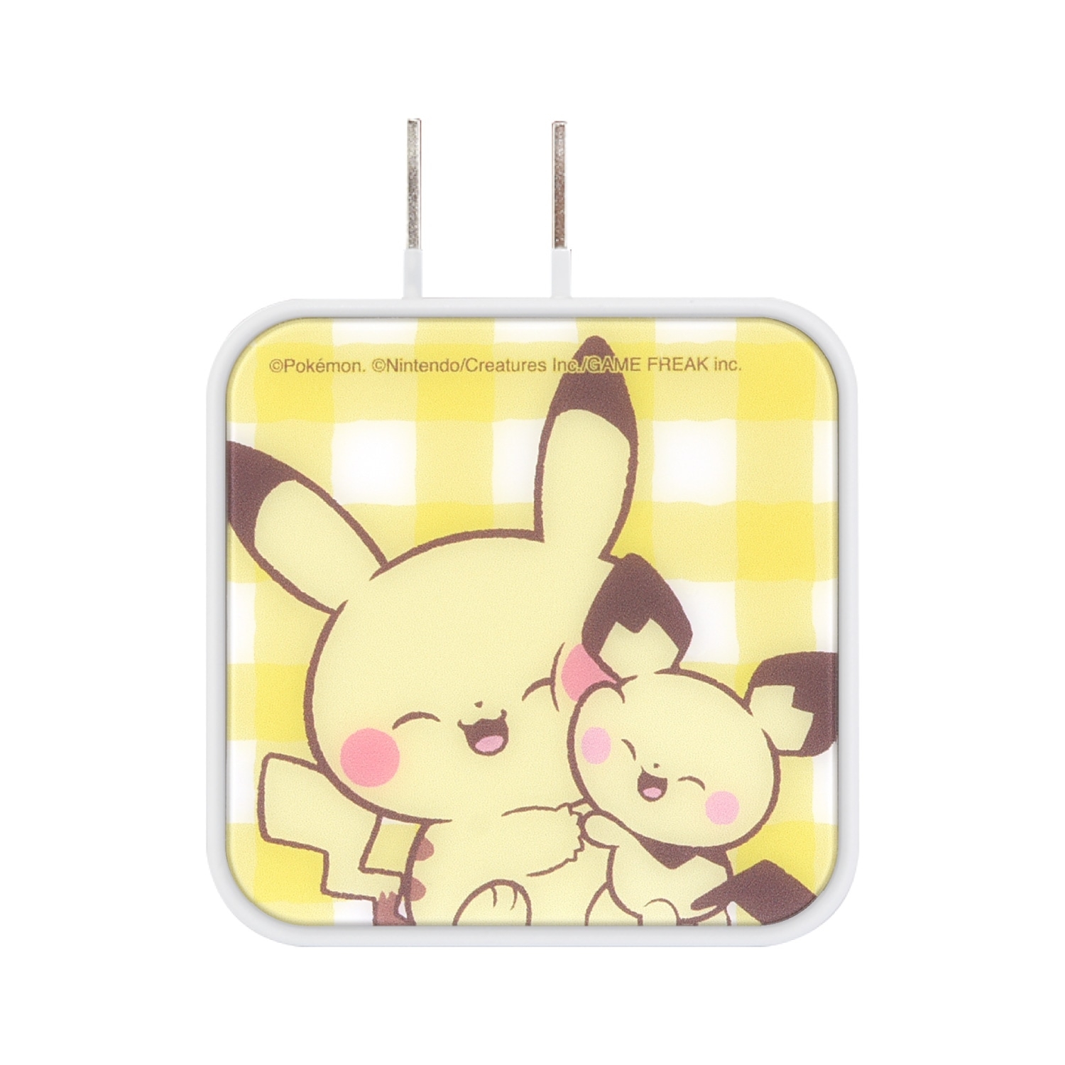 ポケピース　USB/USB Type-C　ACアダプタ　ピカチュウ＆ピチュー