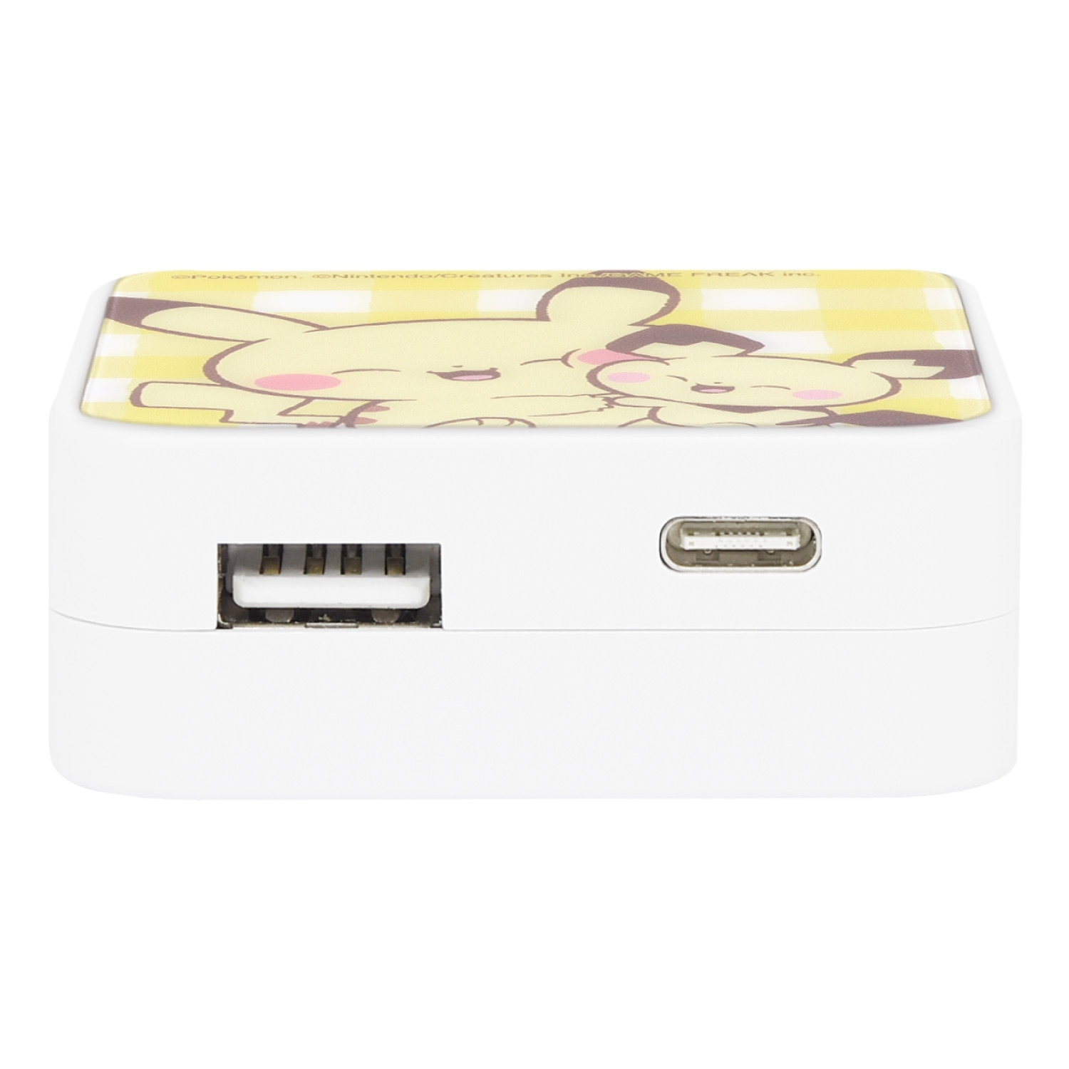 ポケピース　USB/USB Type-C　ACアダプタ　ピカチュウ＆ピチュー
