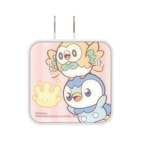 ポケピース USB/USB Type-C ACアダプタ ポッチャマ&モクロー&マホミル