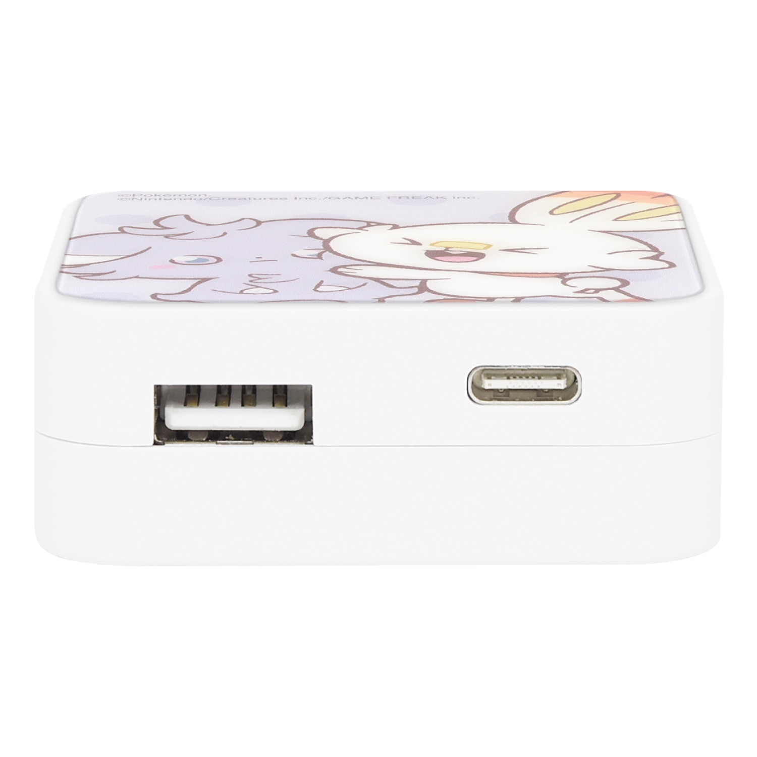 ポケピース　USB/USB Type-C　ACアダプタ　ニャスパー＆ヒバニー