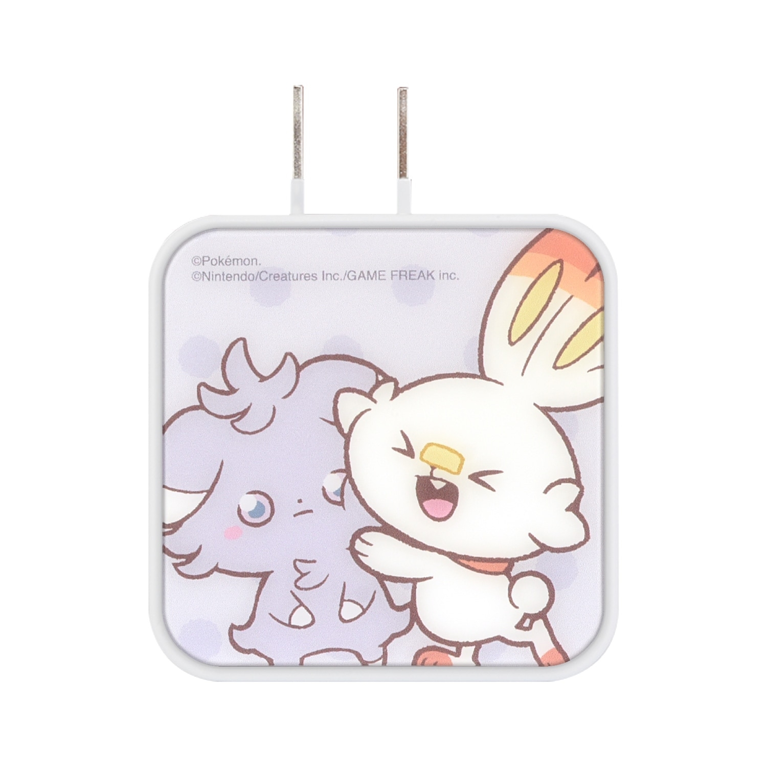 ポケピース　USB/USB Type-C　ACアダプタ　ニャスパー＆ヒバニー