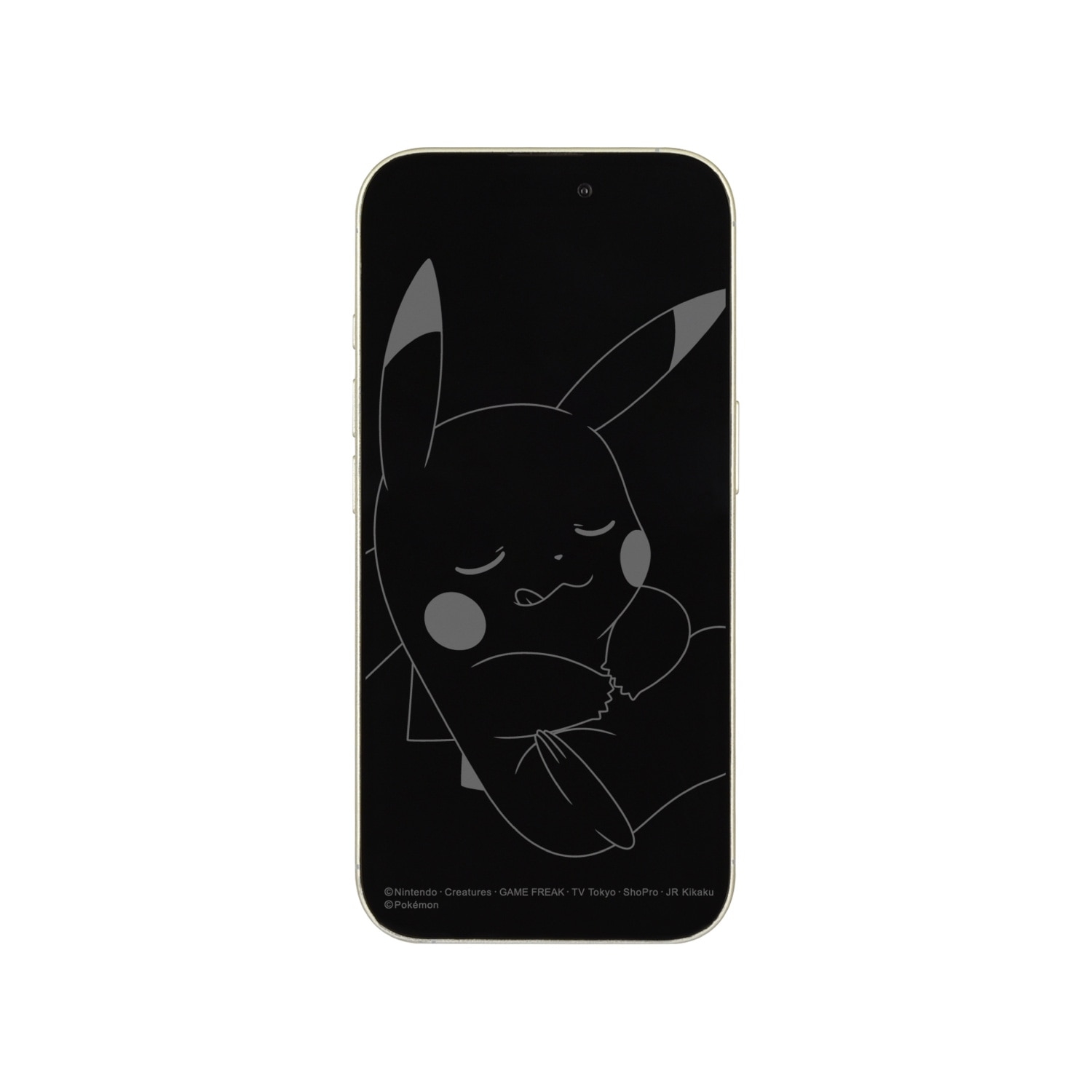 iPhone16/15/15Pro/14/14Pro/13/13Pro対応ガラススクリーンプロテクター　ピカチュウ