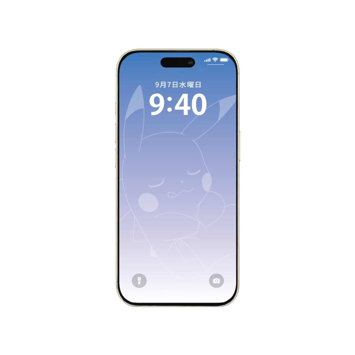 iPhone16/15/15Pro/14/14Pro/13/13Pro対応ガラススクリーンプロテクター　ピカチュウ