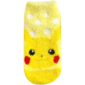もっこもこ靴下　ピカチュウ　ドット　ジュニア（15～21cm）