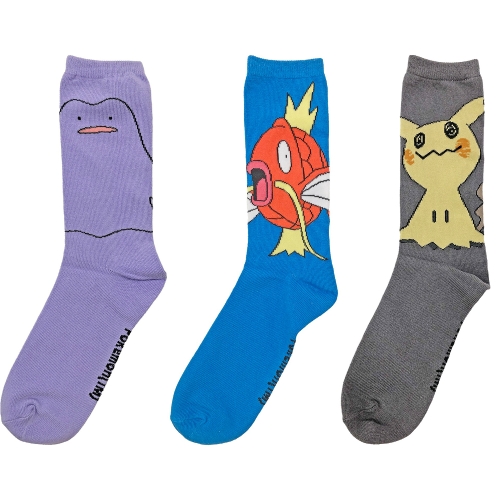3Pクルーソックス　メタモン・コイキング・ミミッキュ　ラージ（26～29cm）