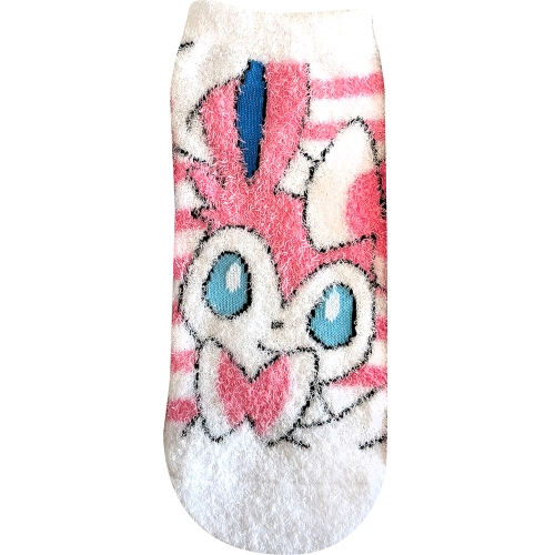 もっこもこ靴下　ニンフィア　ボーダー　レディース（23～25cm)