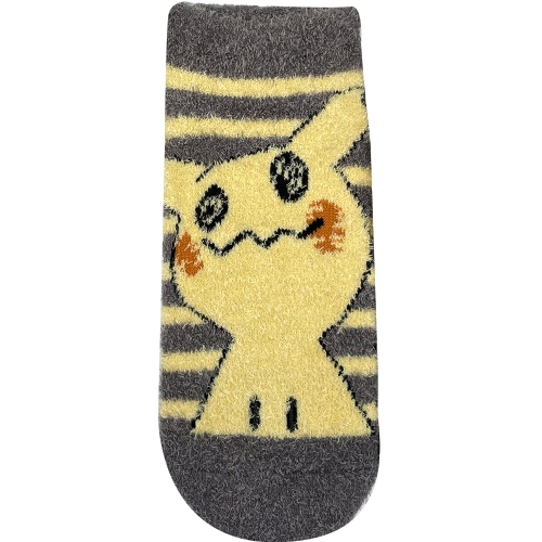 もっこもこ靴下　ミミッキュ　ボーダー　レディース（23～25cm)