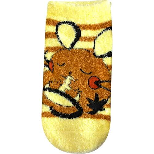 もっこもこ靴下　デデンネ　ボーダー　ジュニア（15～21cm)