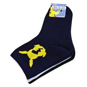3Pショートソックス　ピカチュウ　シルエット　レディース（23～25cm）