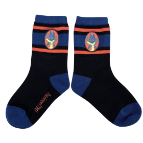 プリントワッペンソックス　メガルカリオ　ジュニア（15～21cm）