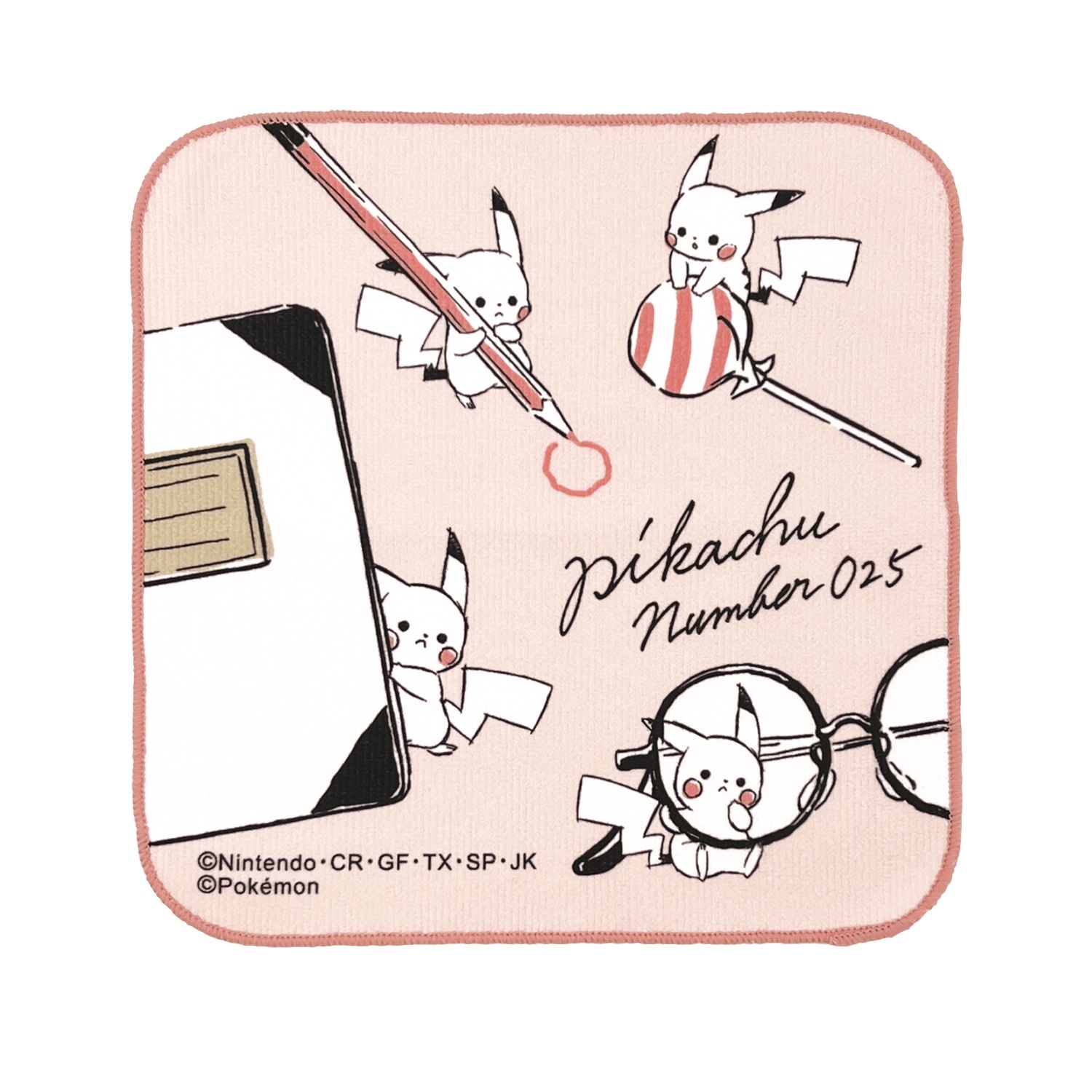 マイクロファイバーハンカチ「Pikachu number025」デスク