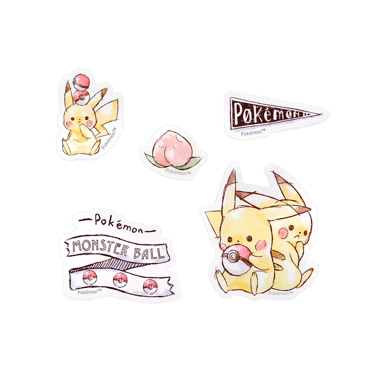 ミニデココラージュシール「Pikachu number025」ピカチュウA