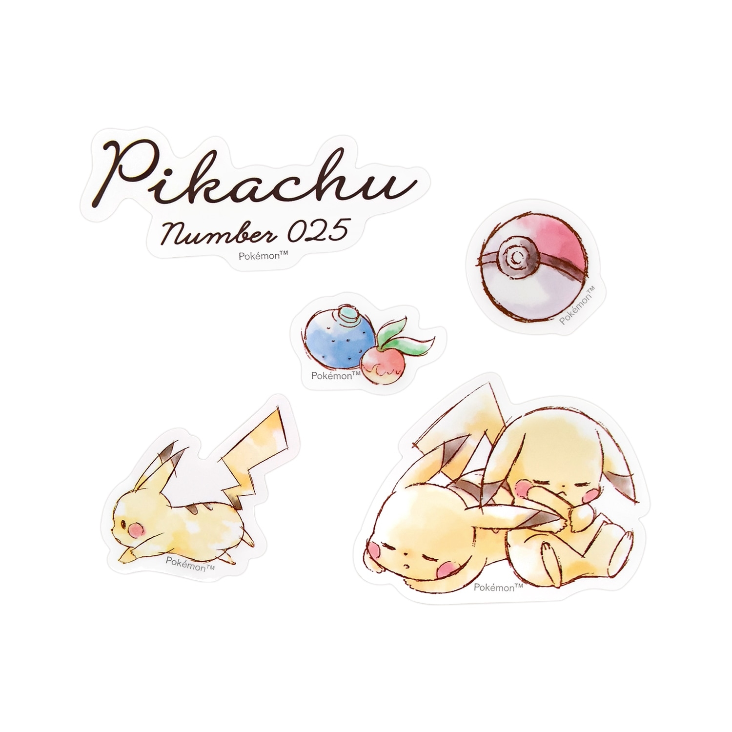 ミニデココラージュシール「Pikachu number025」ピカチュウB