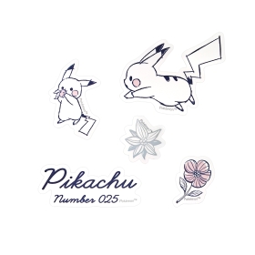 ミニデココラージュシール「Pikachu number025」FLOWER ミニデココラージュシール「Pikachu number025」FLOWER