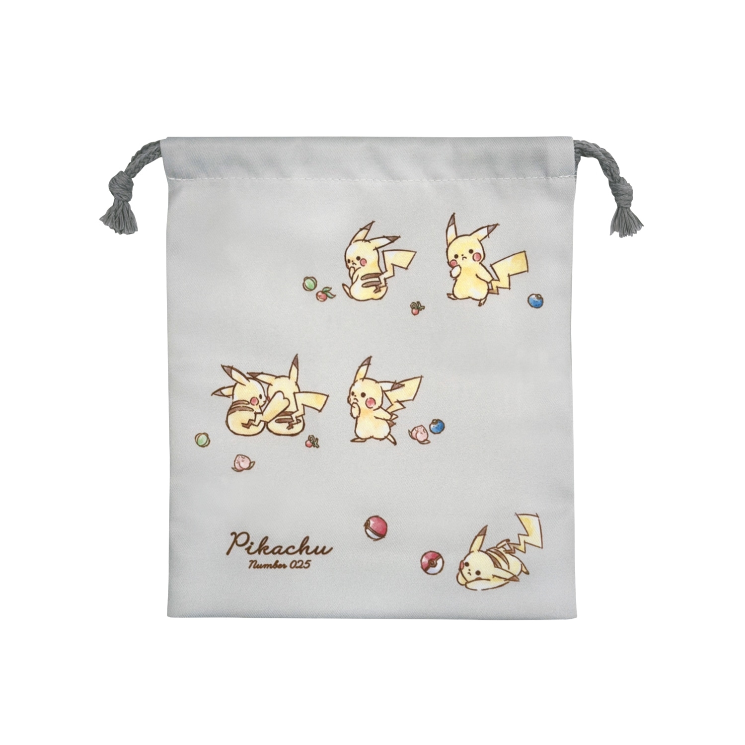 マチ付き巾着「Pikachu number025」おでかけ日和
