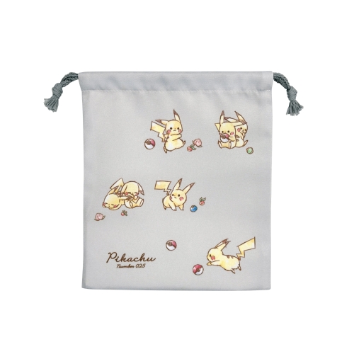 マチ付き巾着「Pikachu number025」おでかけ日和