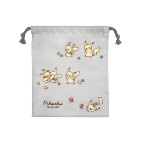マチ付き巾着「Pikachu number025」おでかけ日和