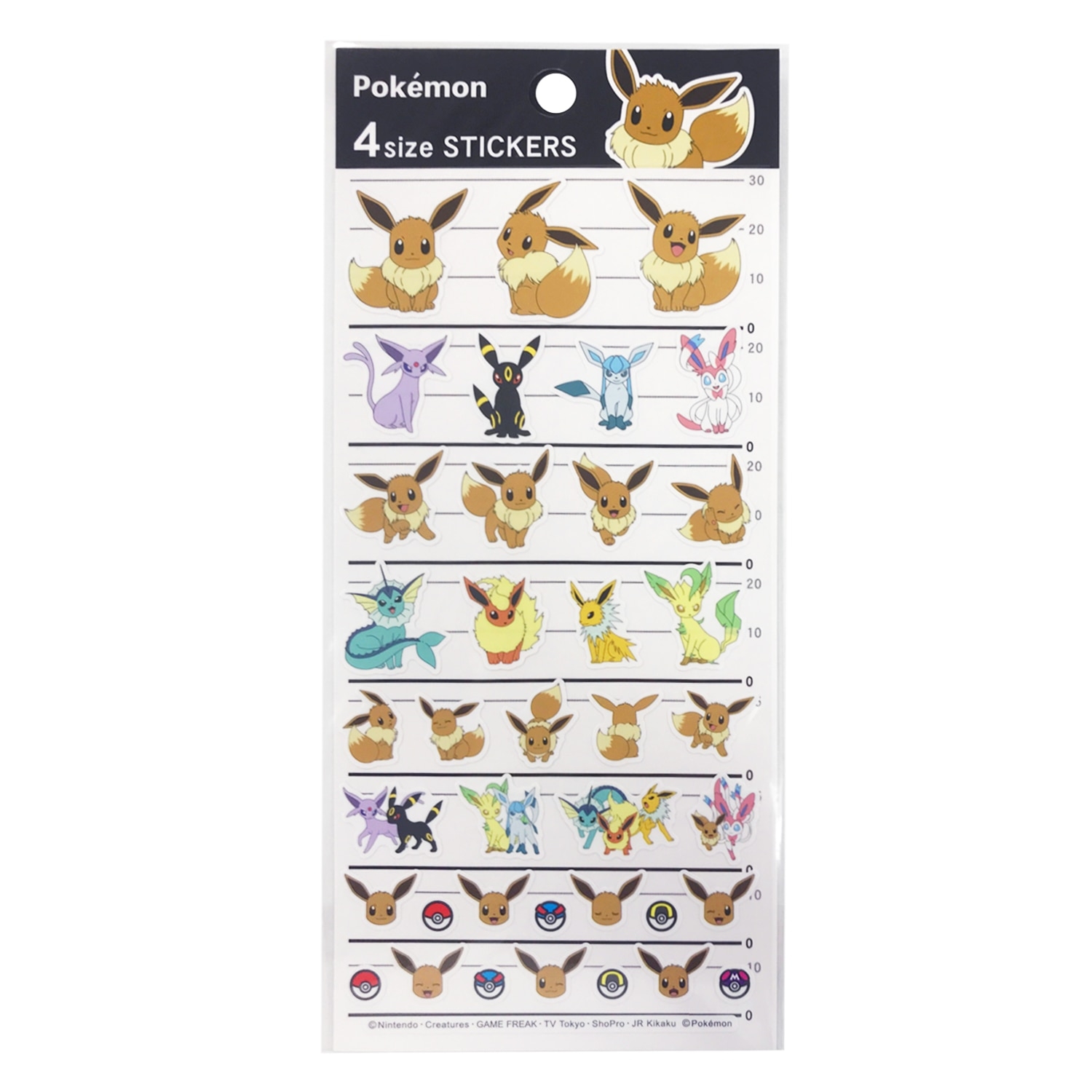 4SIZE STICKERS/イーブイとその進化形