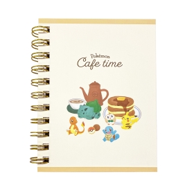 A6Wリングノート/CAFE TIME_ワンポイント