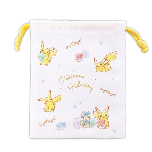 マチ付き巾着/ポケモン_イエロー