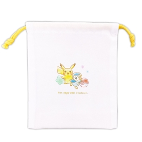 マチ付き巾着/ポケモン_イエロー