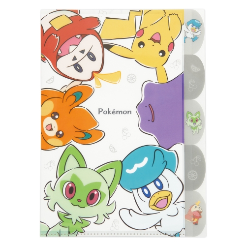 ダイカット5インデックスクリアファイル／ポケモンの輪
