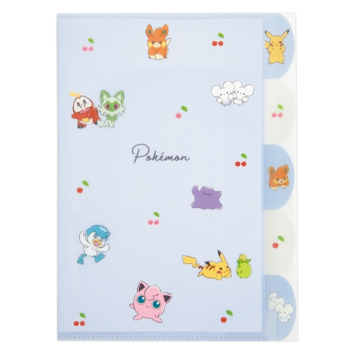 ダイカット5インデックスクリアファイル／チェリー