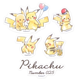 ミニデココラージュシール／ピカチュウ＿イエロー