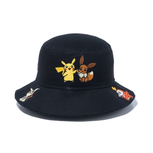 NEW ERA　Youth Bucket01 ALLOVER BLK　ML