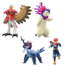 ポケモンスケールワールド　ヒスイ地方　テル＆バクフーン（ヒスイのすがた）＆ダイケンキ（ヒスイのすがた）＆ジュナイパー（ヒスイのすがた）