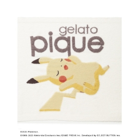 【gelato pique】ベビモコジャガードブランケット アイボリー