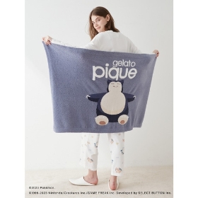 【gelato pique】ベビモコジャガードブランケット ネイビー